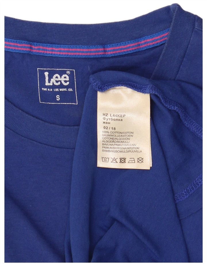 Maglietta oversize da donna Lee UK 10 piccola in cotone blu
