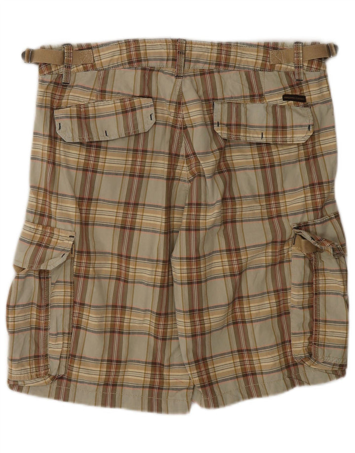 Pantaloncini cargo da uomo Marlboro Classics W31 Cotone a quadri beige medio