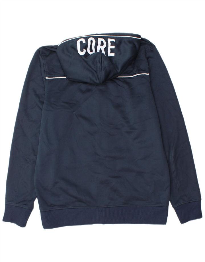 Jack & Jones Felpa con cappuccio con zip grafica da uomo Poliestere medio blu navy