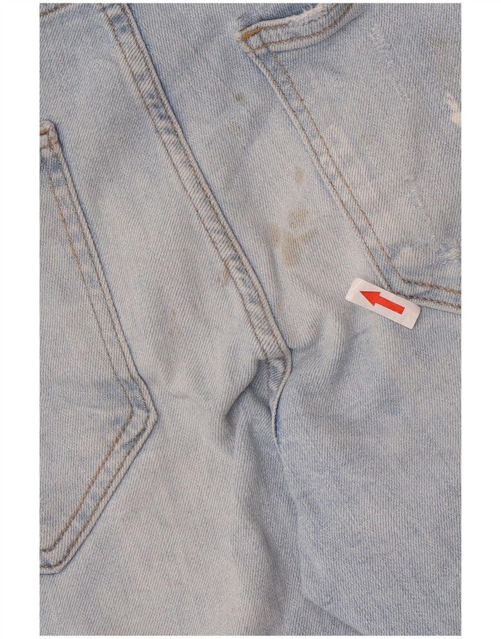 Jeans slim invecchiati da uomo Zara EU 42 Large W32 L26 Blu