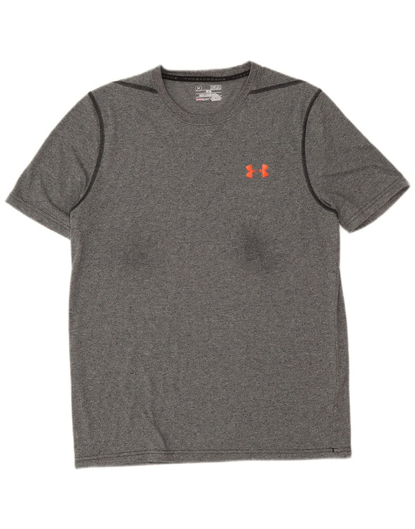 Maglietta Under Armour da uomo Heat Gear Top medio blu navy screziato