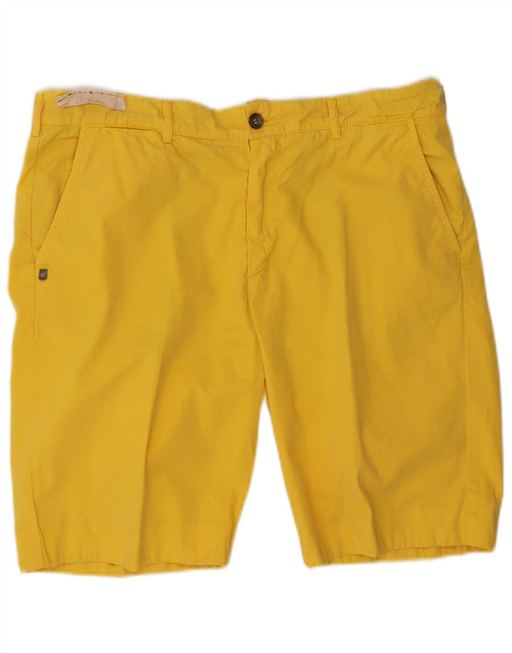 Pantaloncini chino da uomo 40Weft W36 grandi in cotone giallo