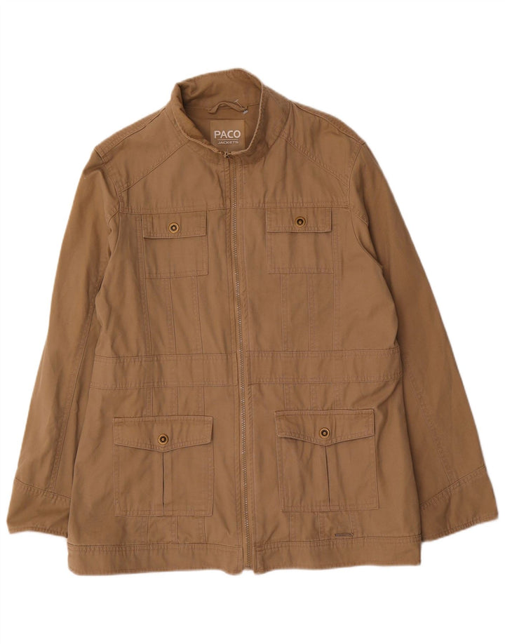 Giacca utility da uomo Paco UK 40 grande cotone marrone
