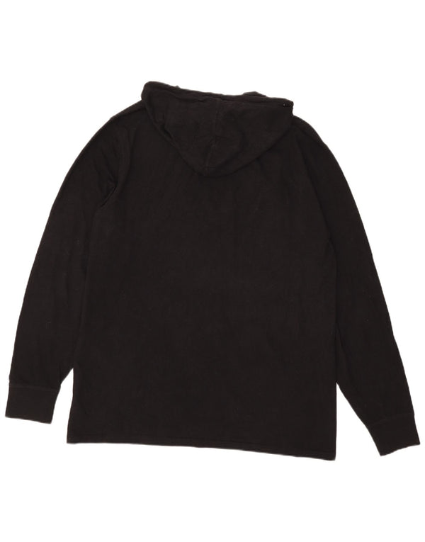 Maglione con cappuccio grafico da uomo Champion grande in cotone nero