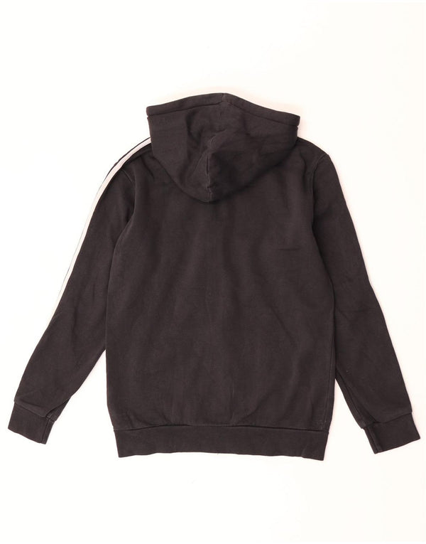 Felpa con cappuccio e zip Adidas da uomo XS in cotone nero