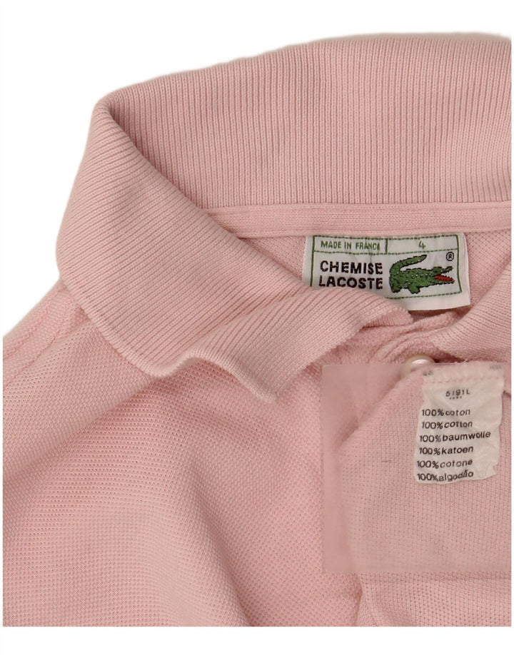 Polo da uomo Lacoste taglia 4 in cotone rosa medio