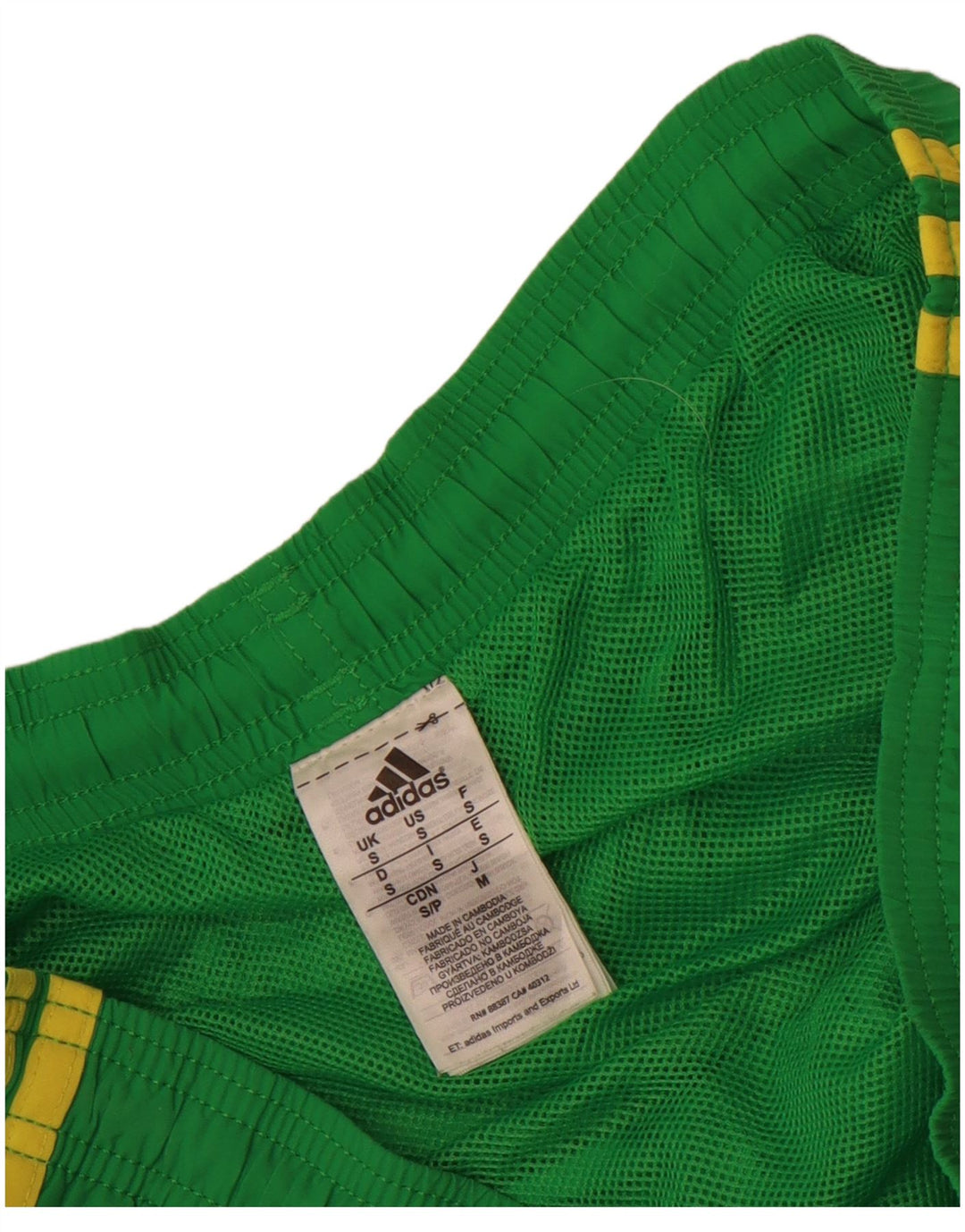 Pantaloncini da bagno da uomo Adidas piccoli in nylon verde