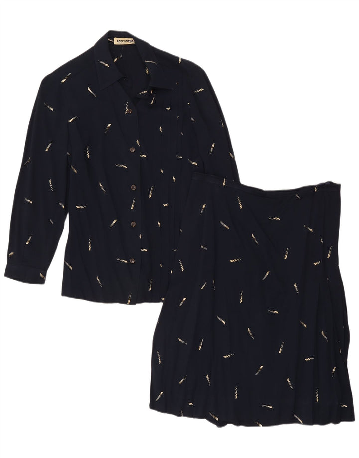 Set gonna 2 pezzi da donna Persona taglia 23 media W32 blu navy geometrico