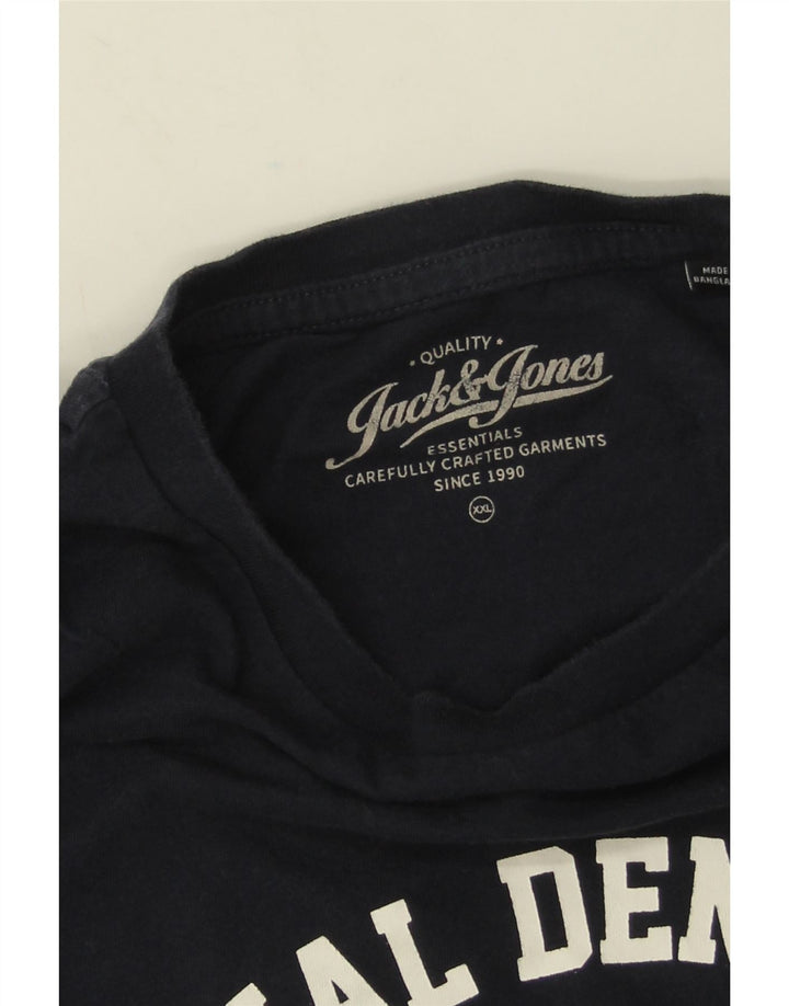 Maglietta grafica da uomo Jack & Jones Top 2XL Blu navy