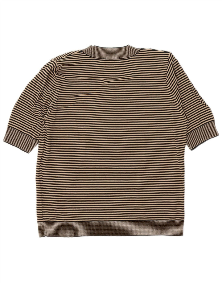 T-shirt da donna Marks & Spencer Top UK 14 viscosa gessata media nera