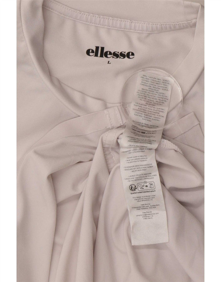 T-shirt da uomo Ellesse Top grande in poliestere bianco