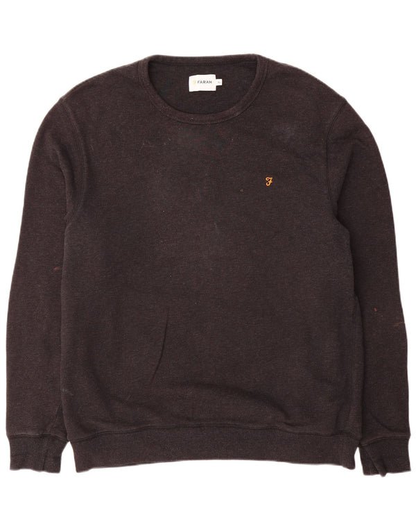 Felpa da uomo Farah maglione XL in cotone grigio