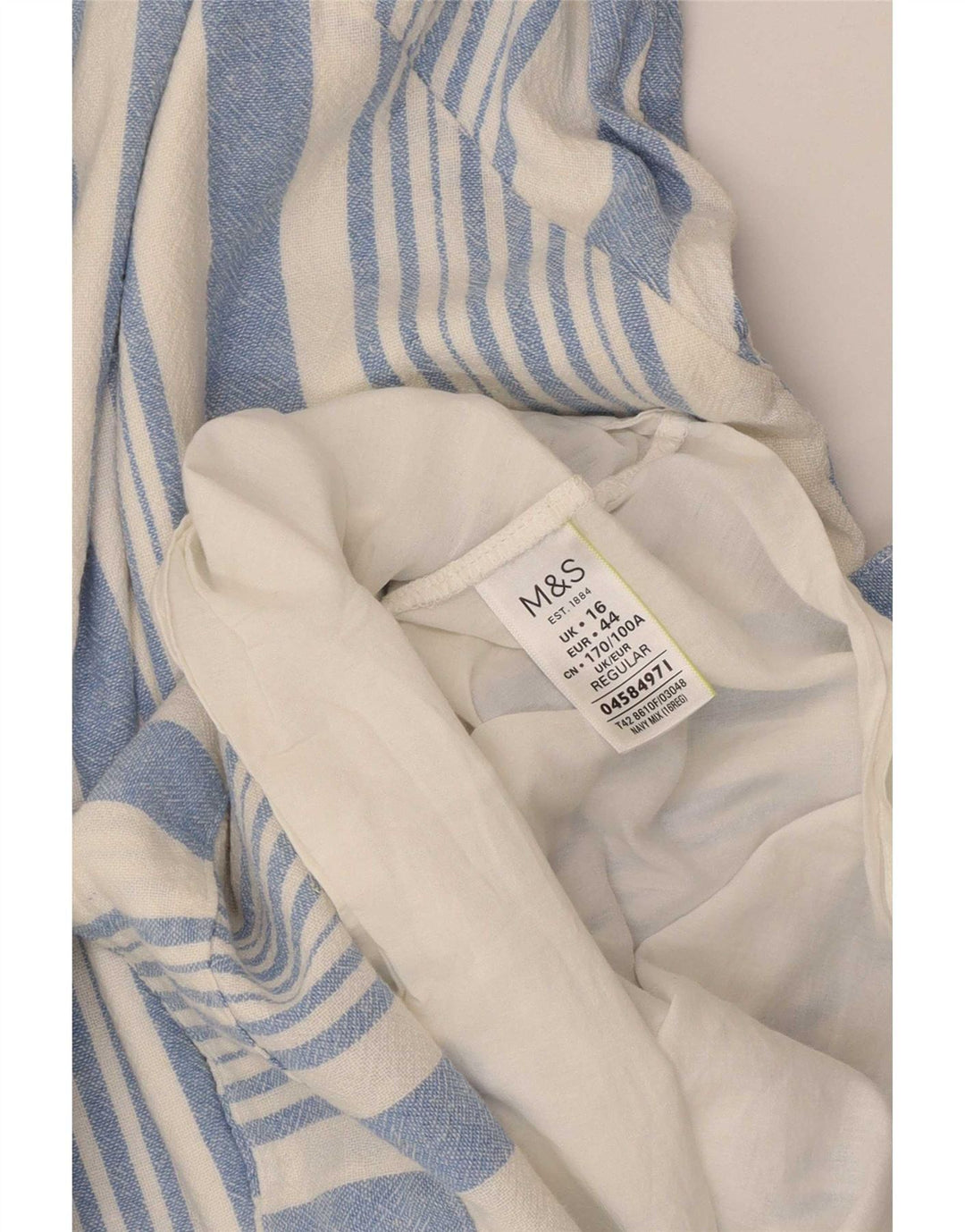 Abito basic senza maniche da donna Marks & Spencer UK 16 a righe grandi blu