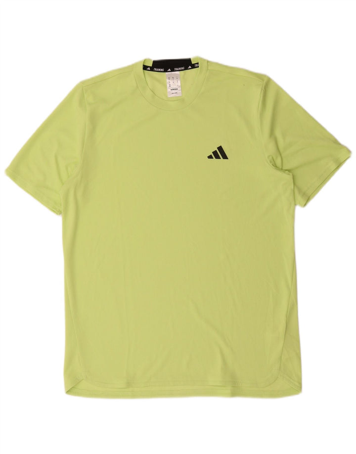 T-shirt da uomo Adidas Top in poliestere verde medio