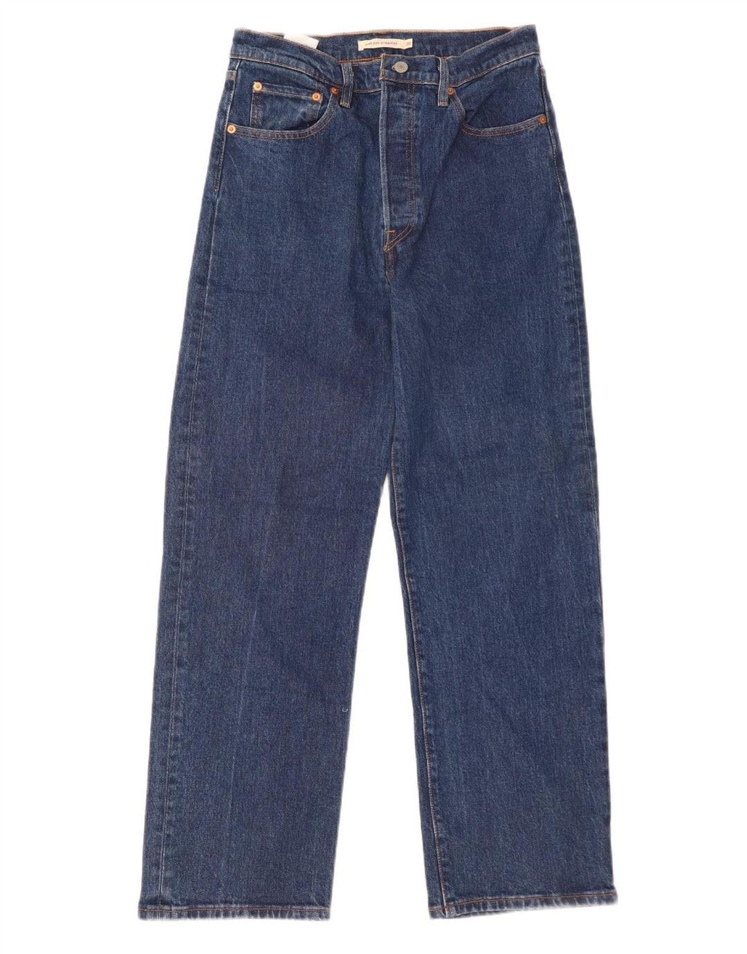 Jeans dritti a gabbia toracica da donna LEVI'S W30 L29 cotone blu
