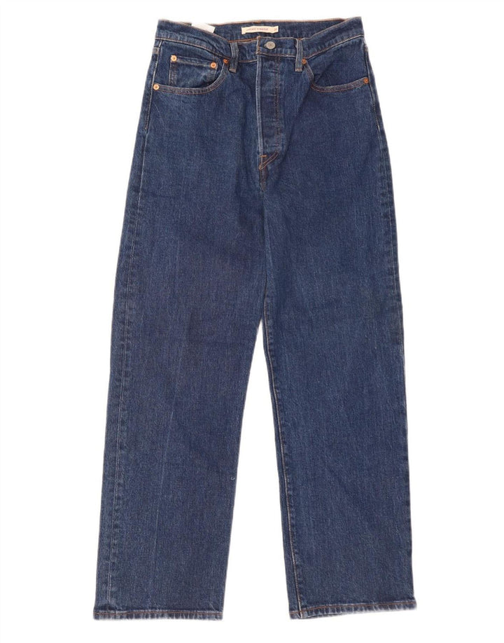Jeans dritti a gabbia toracica da donna LEVI'S W30 L29 cotone blu