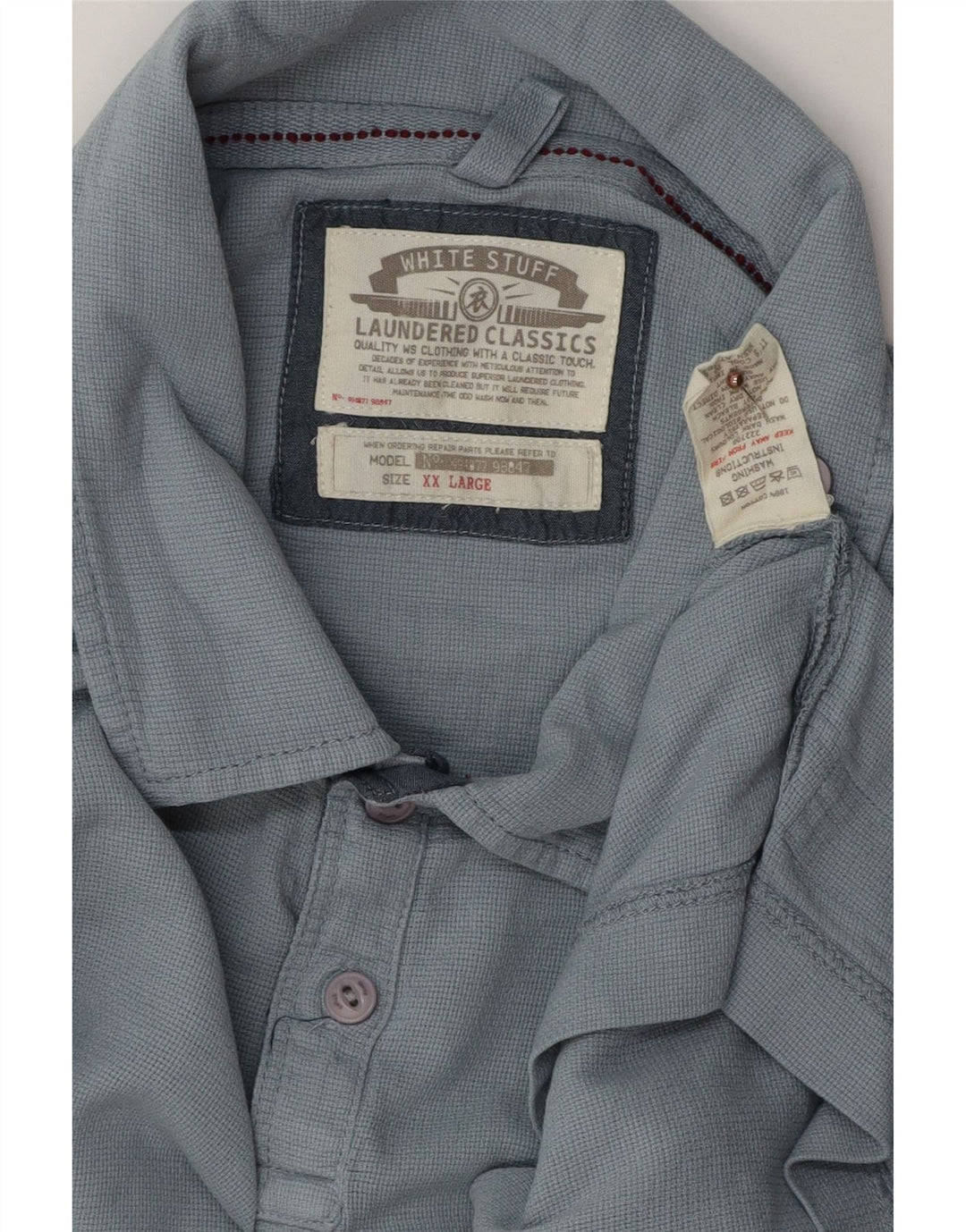 Polo da uomo WHITE STUFF 2XL in cotone blu