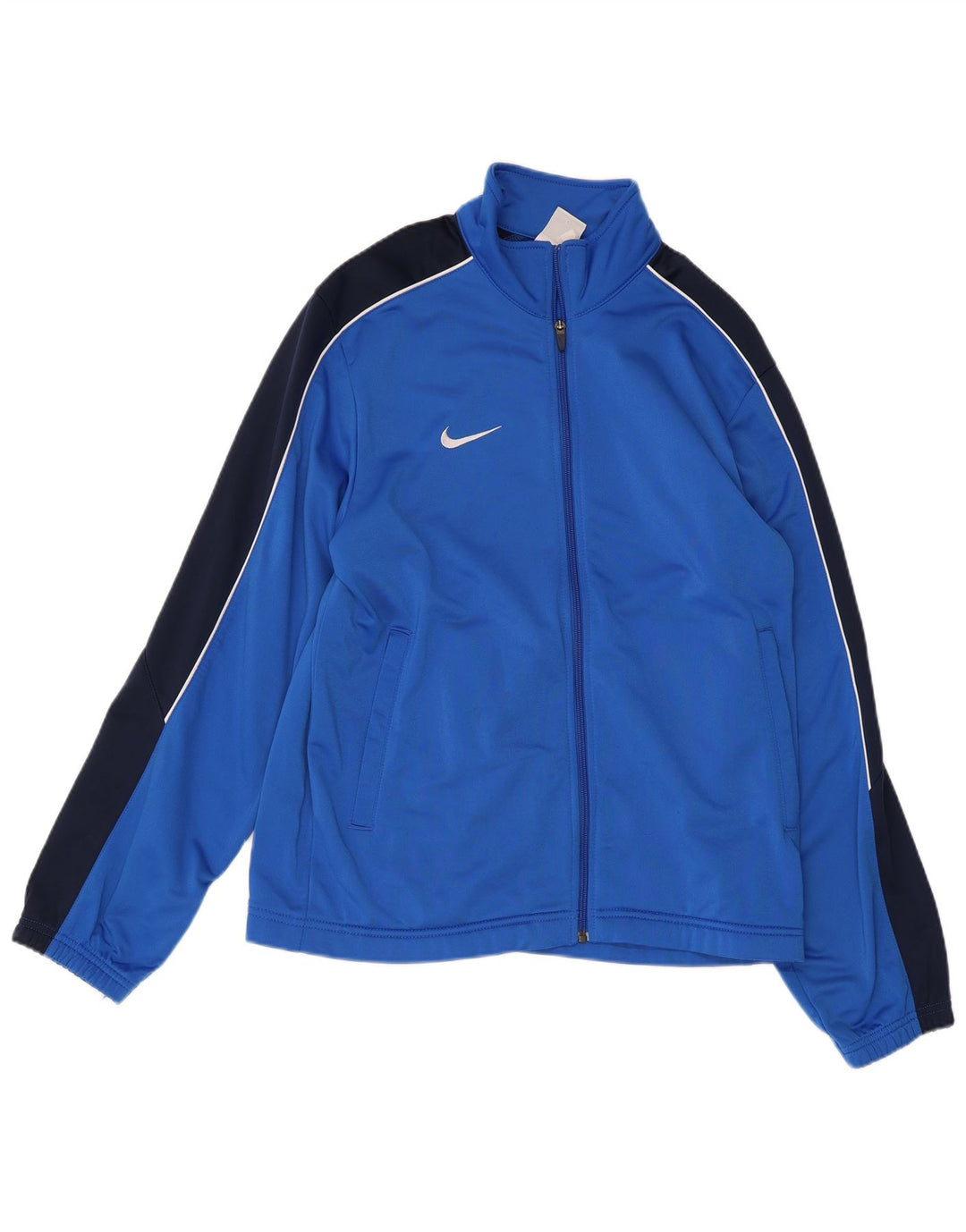 NIKE Mens Tracksuit Top Jacket UK 36/38 Small Blue Colourblock Polyester