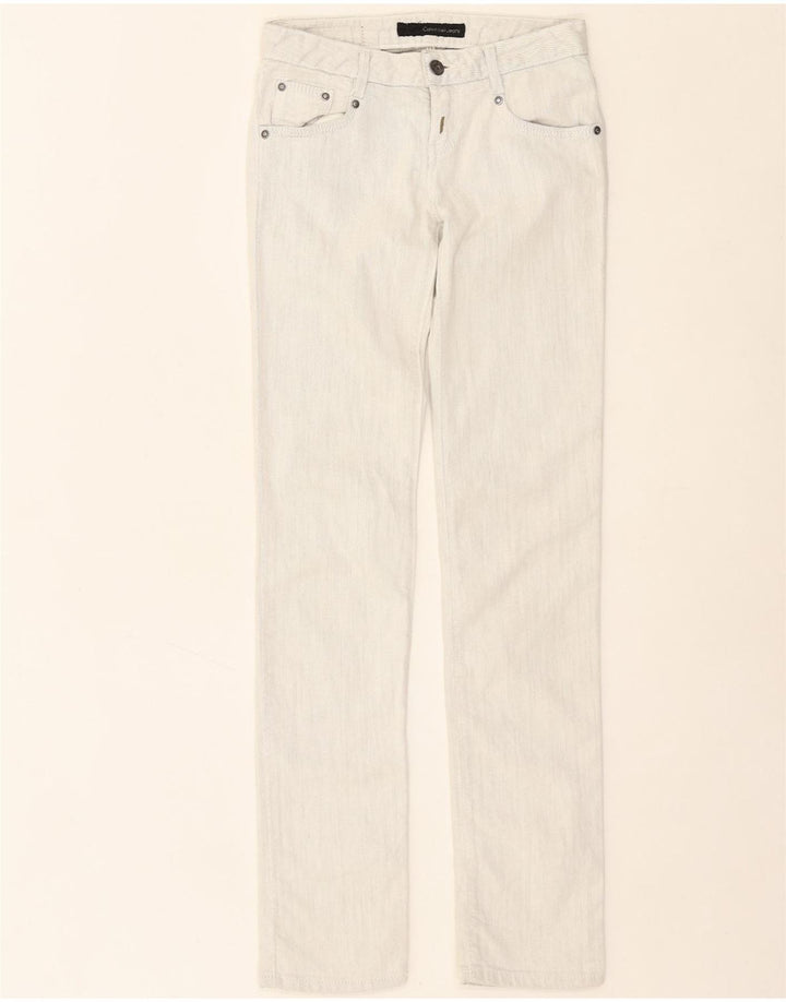 CALVIN KLEIN Womens Straight Jeans W25 L32 White Cotton Vintage Calvin Klein and Second-Hand Calvin Klein from Messina Hembry 