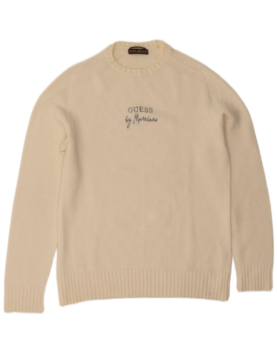 Maglione maglione girocollo da uomo Guess By Marciano medio bianco sporco