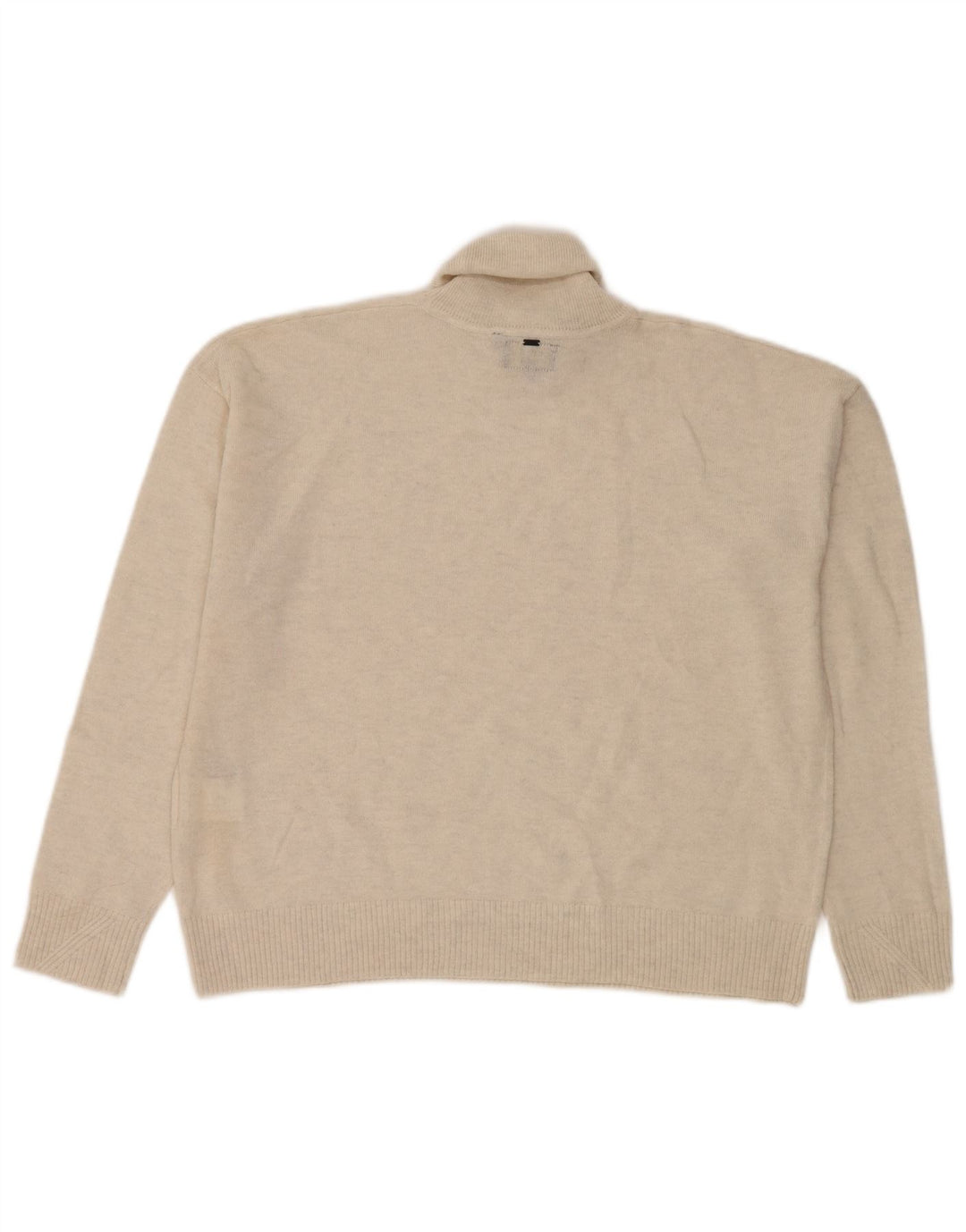 Maglione maglione oversize da donna con collo alto Superdry UK 14 Large Beige Lana