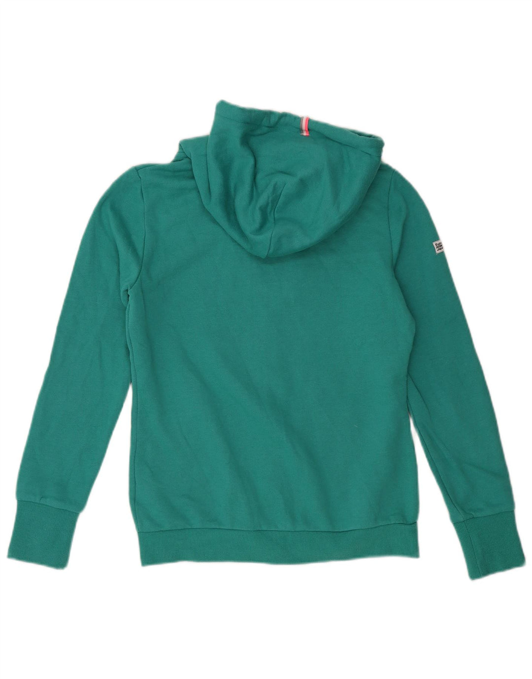 Maglione con cappuccio e zip da donna SUPERDRY UK 12 Cotone verde medio