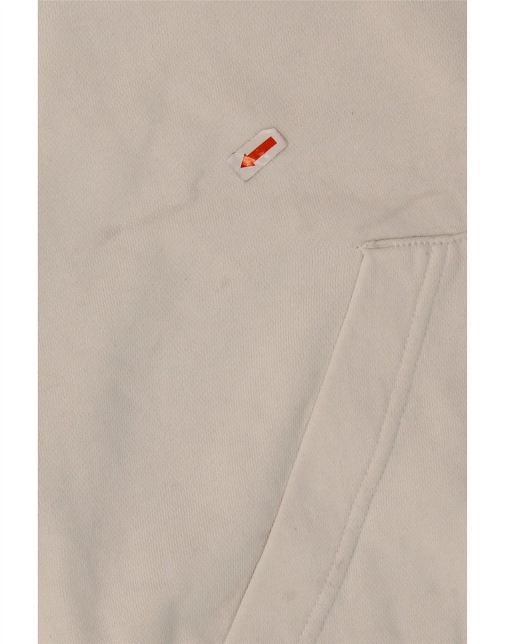 NIKE Womens Oversized Hoodie Jumper UK 16 Large White Cotton