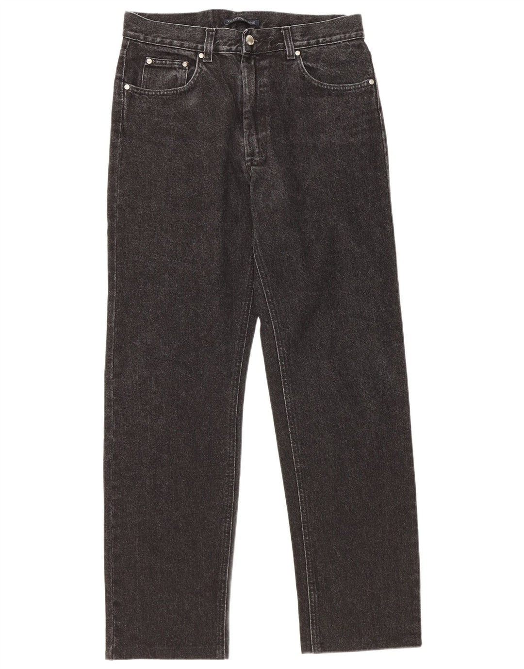 Jeans dritti da uomo Valentino W34 L31 in cotone nero