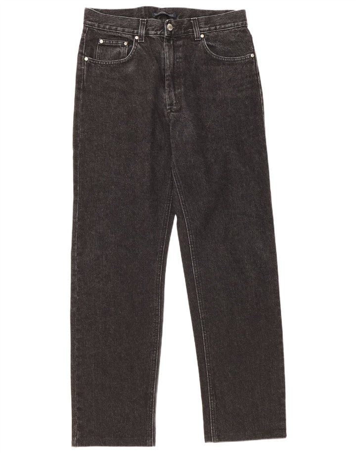 Jeans dritti da uomo Valentino W34 L31 in cotone nero