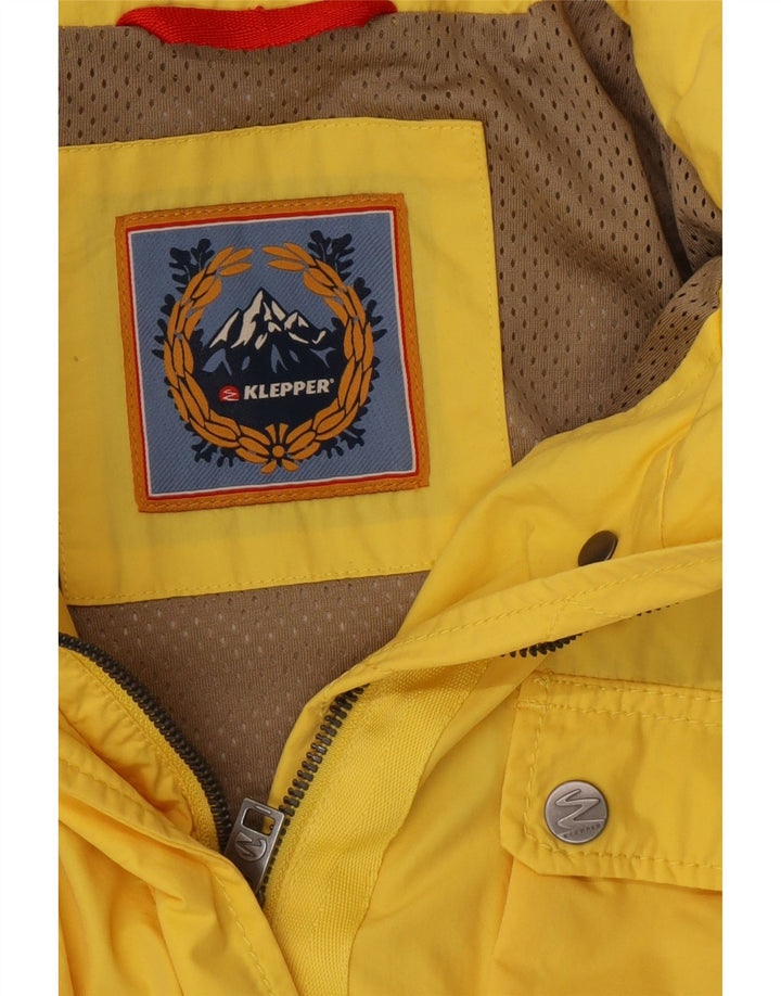 Giacca antipioggia con cappuccio da donna KLEPPER UK 16 grande gialla