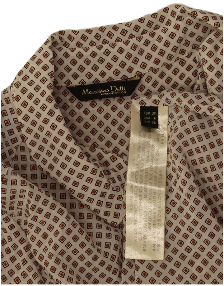 Camicetta da donna Massimo Dutti EU 38 Piccola seta geometrica beige