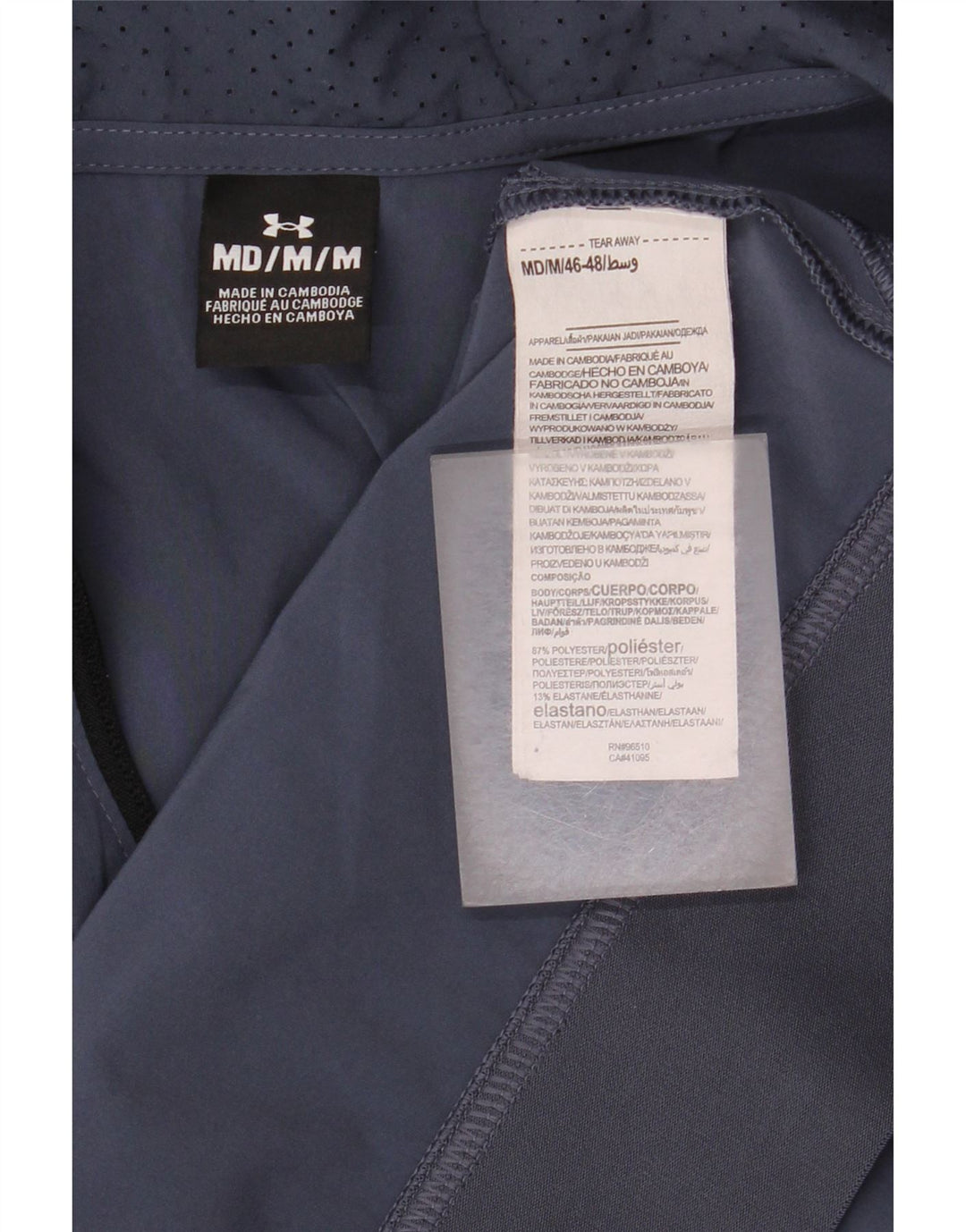 Maglione con cappuccio e zip da uomo Under Armour poliestere medio blu navy