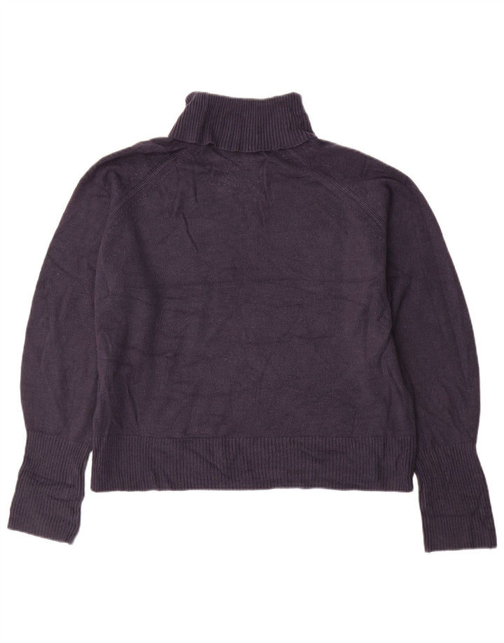 Maglione maglione a collo alto da donna Marks & Spencer UK 16 grande blu navy