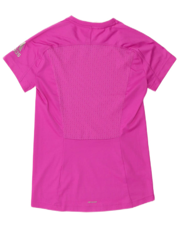 T-shirt Adidas Bambina Climacool Top 13-14 anni Poliestere rosa