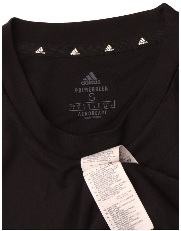 T-shirt grafica Adidas Aeroready da uomo, piccola, in poliestere nero