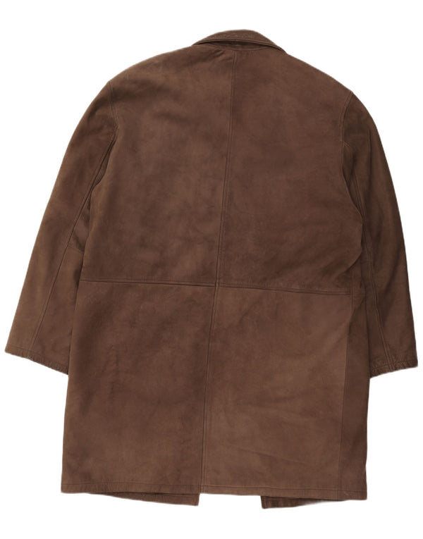 Cappotto in pelle da uomo Camel Active EU 54 XL in pelle marrone