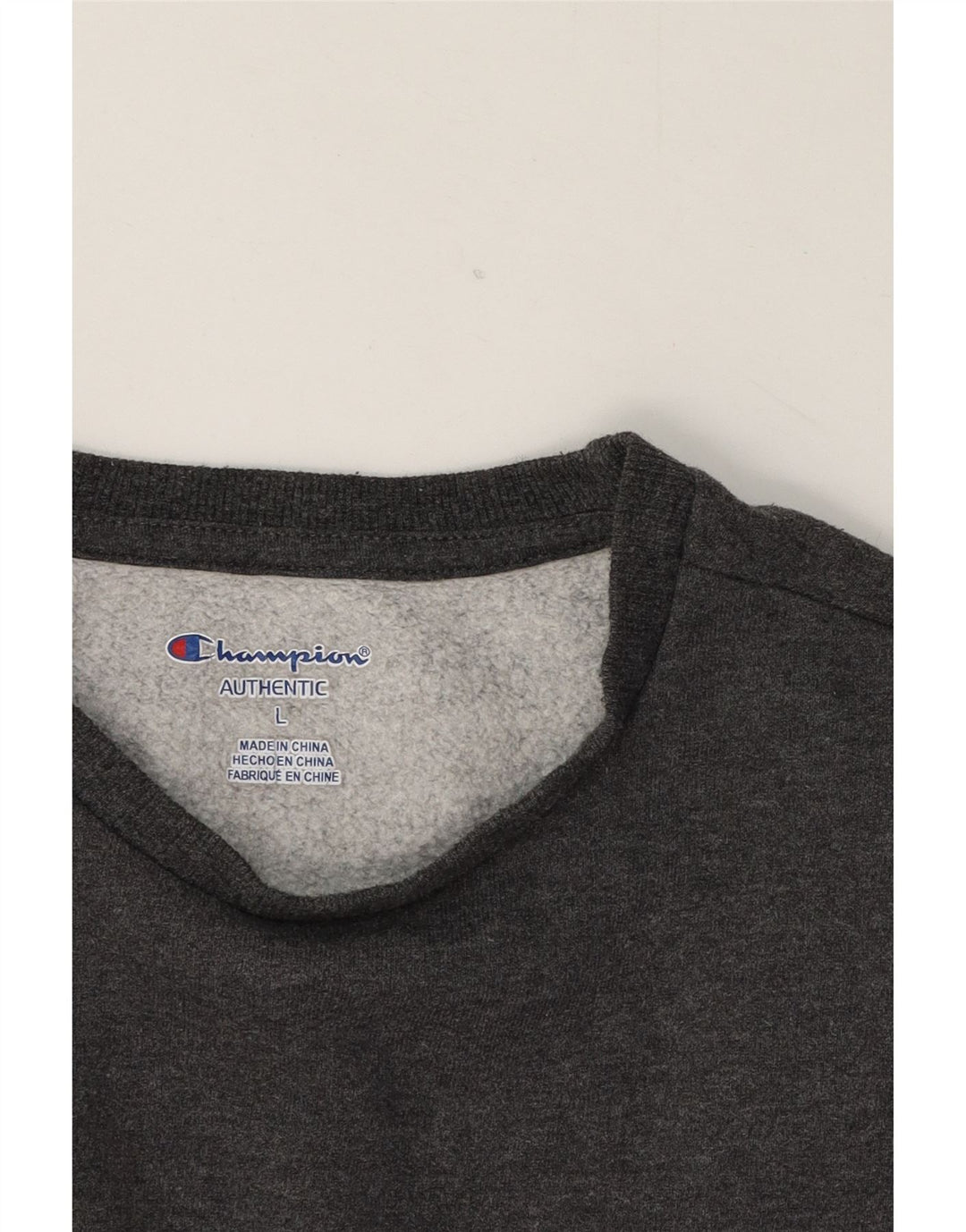 CHAMPION Boys Graphic Sweatshirt Jumper 11-12 Years Large Grey Cotton