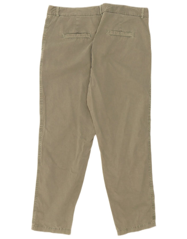 Pantaloni chino slim da donna Marks & Spencer UK 16 Large W38 L28 Cotone kaki