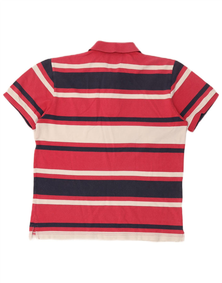 Polo da uomo Gant in cotone a righe rosa medio