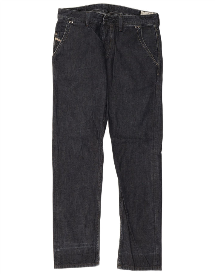 Jeans dritti slim regolari da uomo Diesel Bhetto W31 L32 cotone blu