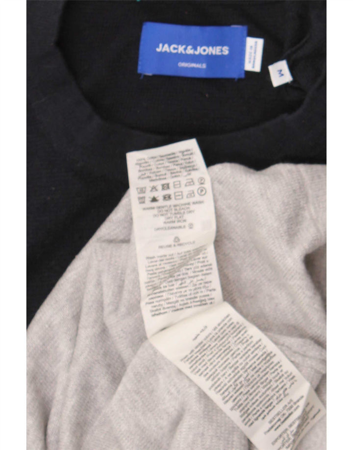 Maglione maglione girocollo da uomo Jack & Jones in cotone color block grigio medio