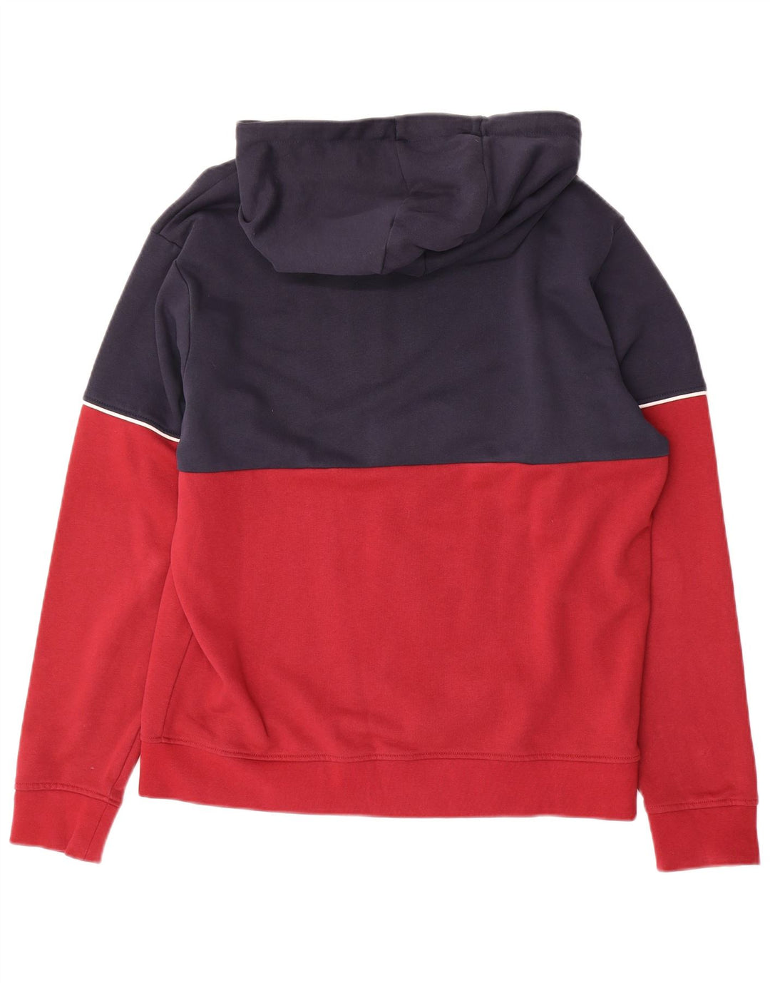 ELLESSE Maglione con cappuccio e zip da uomo in cotone color block rosso medio
