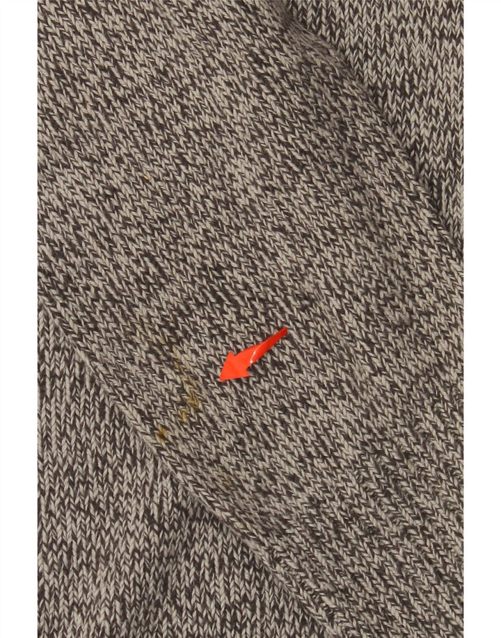 EDDIE BAUER Maglione da uomo con collo a bottoni in cotone screziato grigio medio