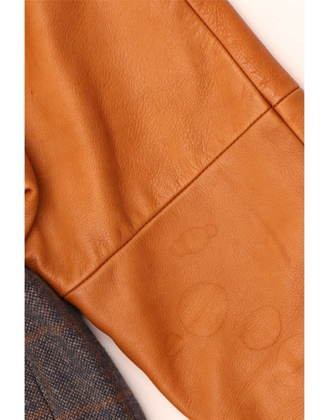 Nudie Jeans Bomber in pelle da uomo UK 38 Lana color block blu medio
