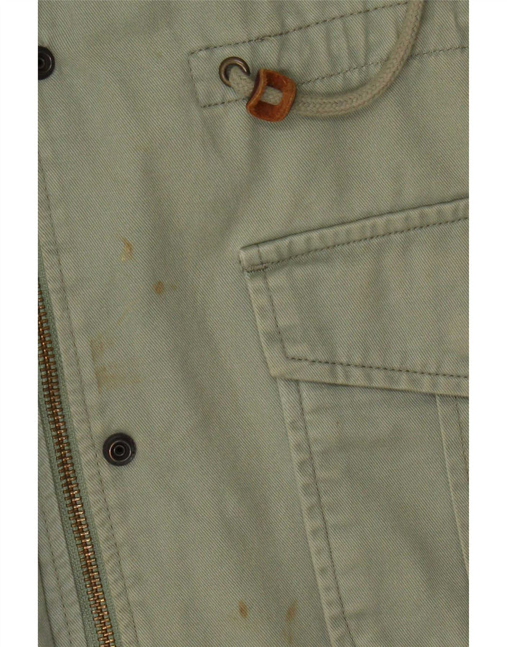 Giacca pratica con cappuccio da donna Levi's UK 10 piccola in cotone verde