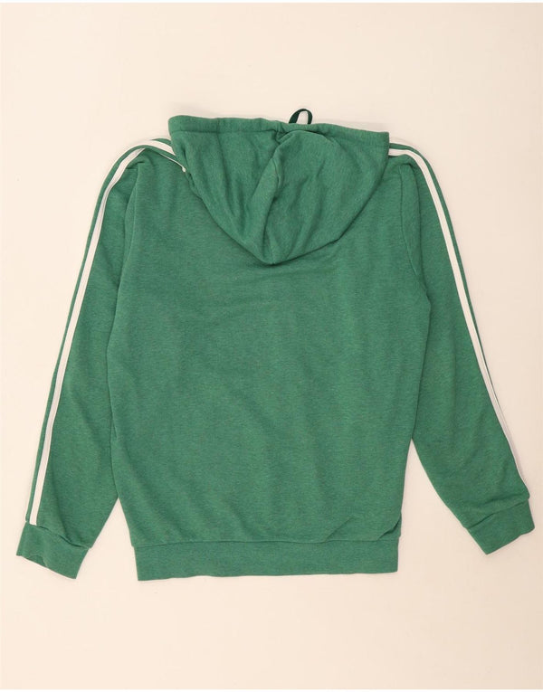Maglione con cappuccio e zip da uomo Adidas grande in cotone verde