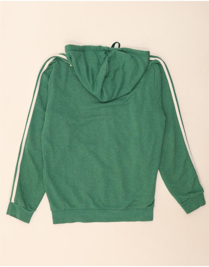Maglione con cappuccio e zip da uomo Adidas grande in cotone verde