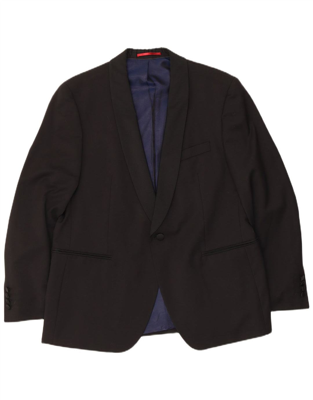 Giacca blazer da uomo a 1 bottone Pierre Cardin UK 40 grande lana vergine nera