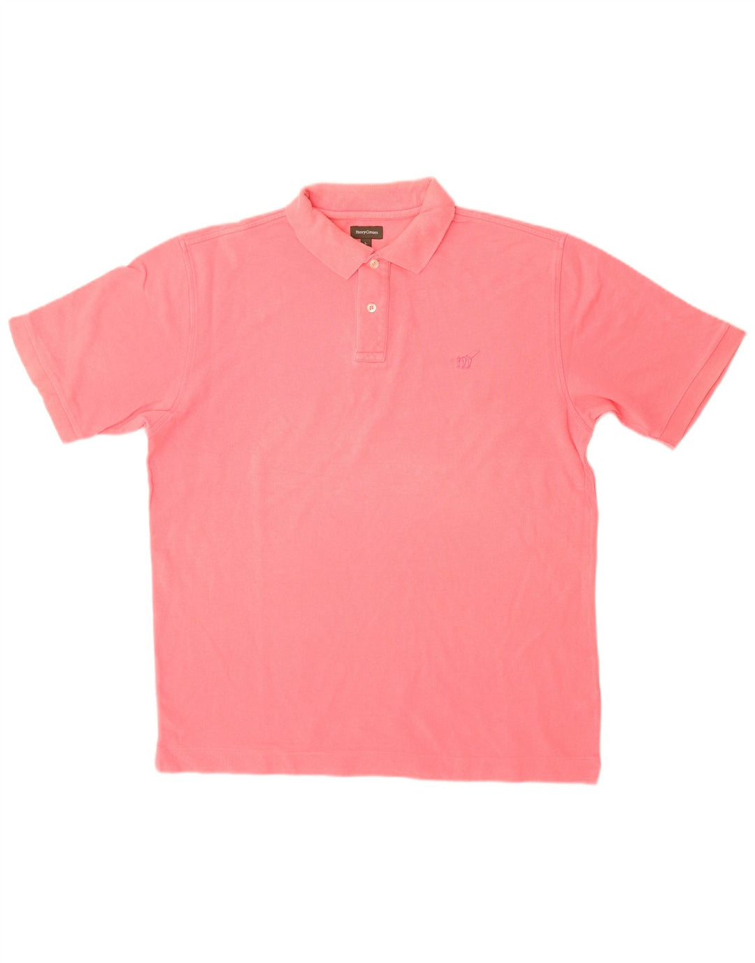 Polo da uomo Henry Cottons grande in cotone rosa