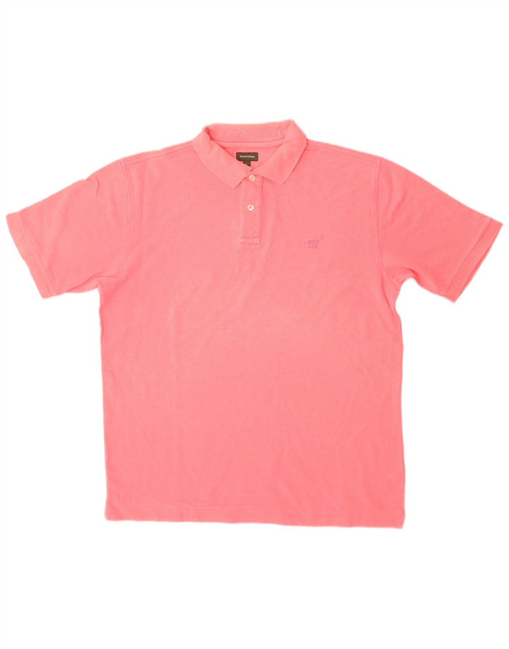 Polo da uomo Henry Cottons grande in cotone rosa